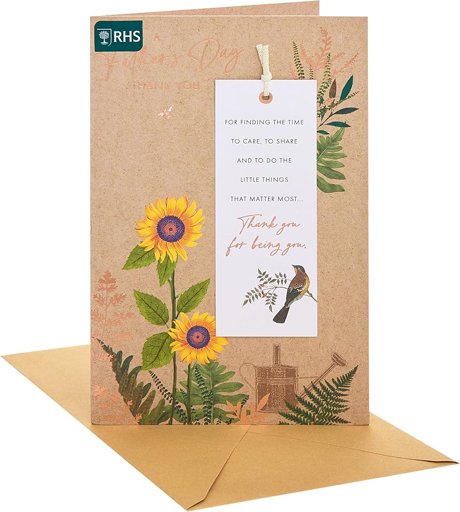 Sunflowers Desgin and Bookmark Father's Day Card