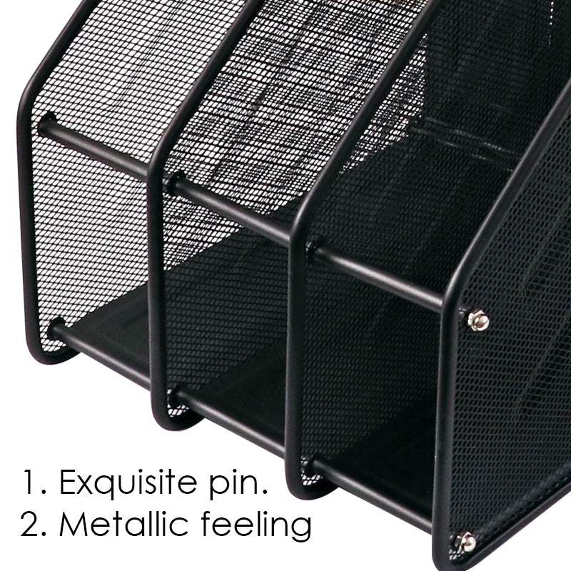 3 Compartment Wire Mesh File Holder