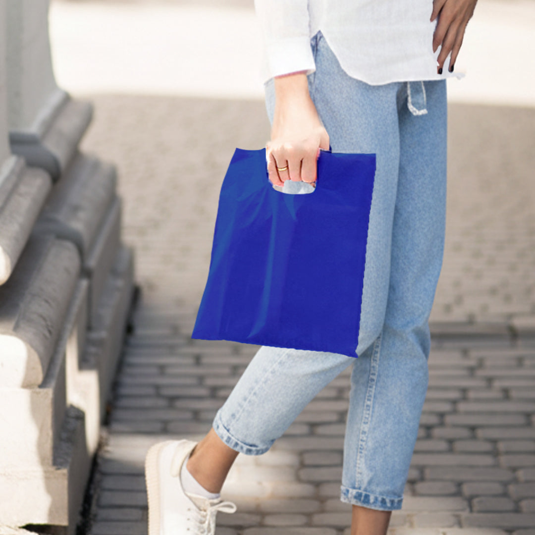 Pack of 25 Yellow Coloured 30x25cm Non-Woven Patch Handle Bags