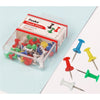 Pack of 30 Assorted Colour Push Pins in Hanging Case