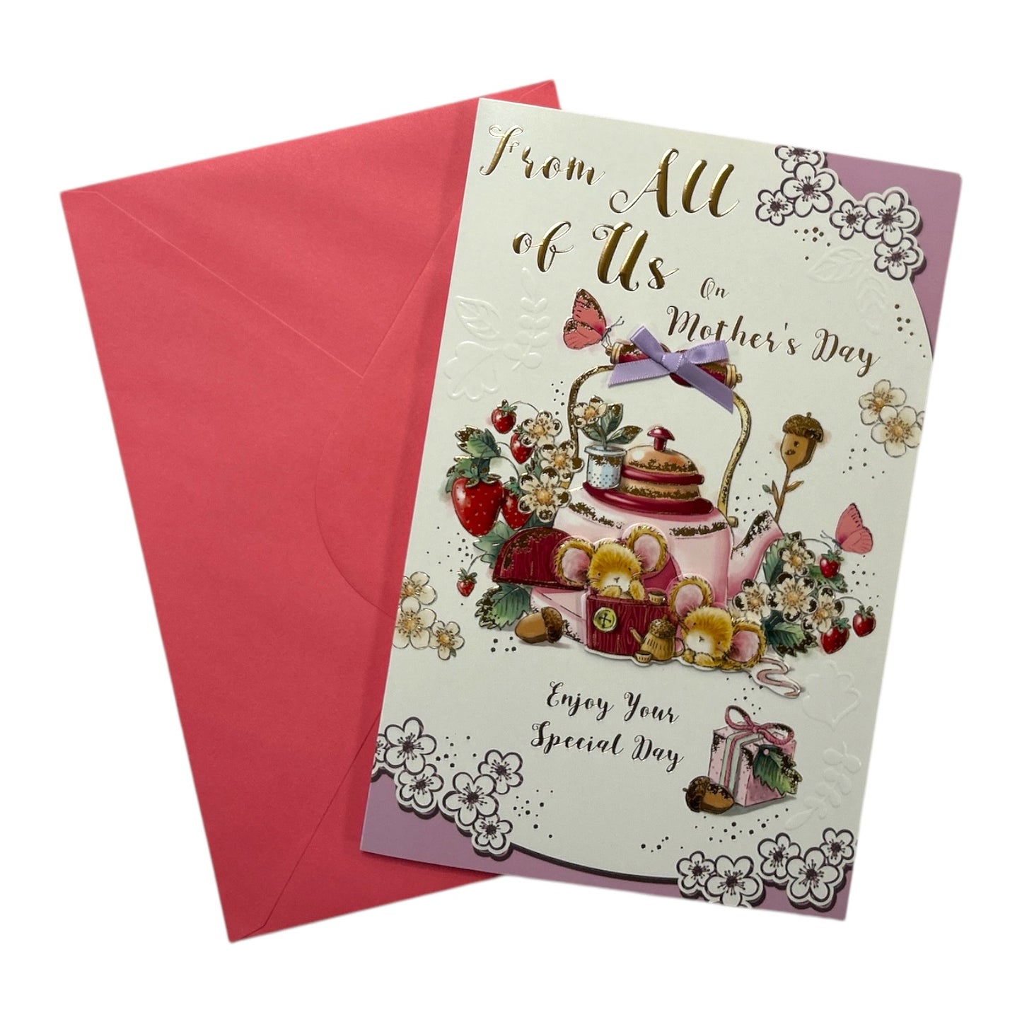 From All Of Us Mice And Teapot Design Mother's Day Card