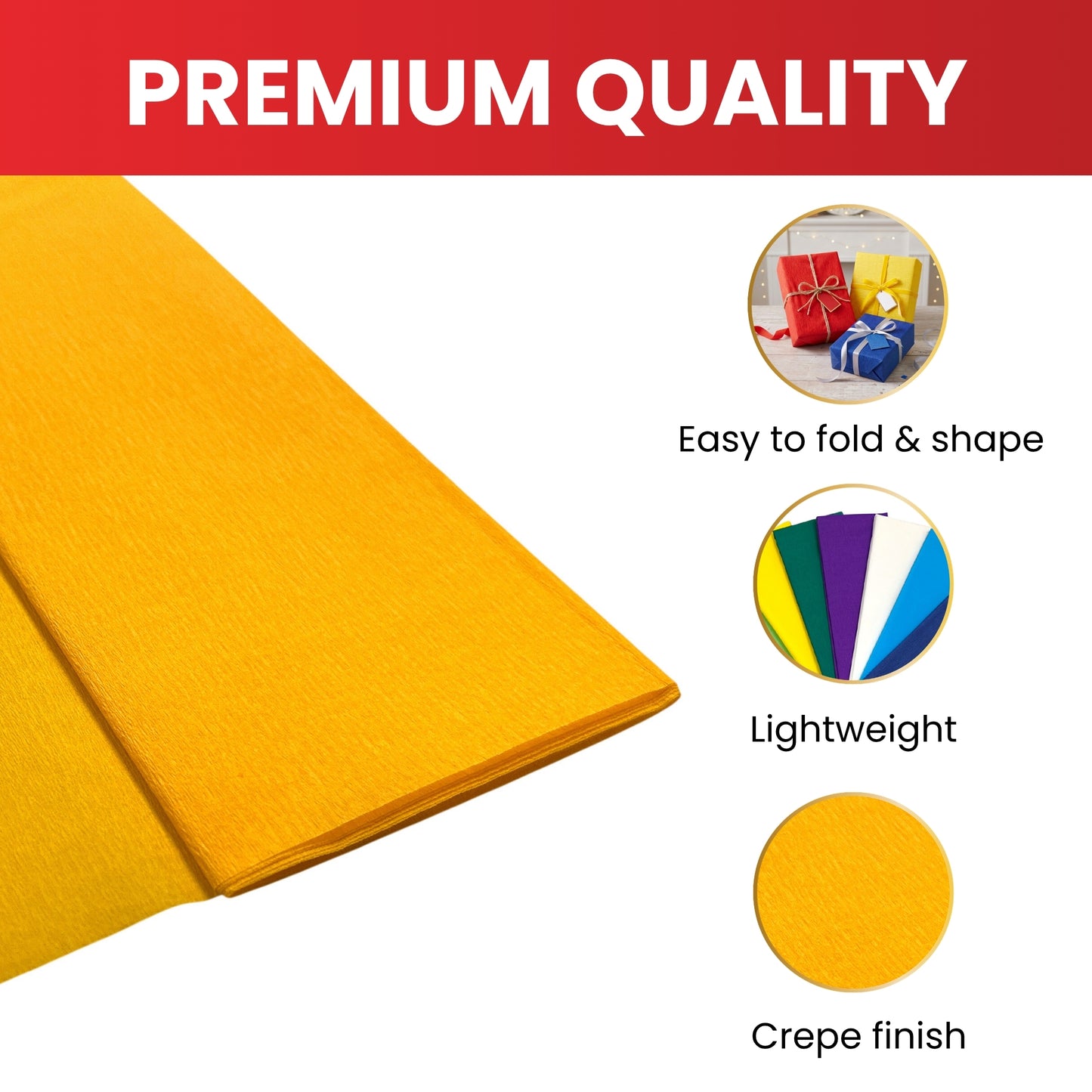 Brown Crepe Paper Sheet 50cm x 2m 17GSM 35% Stretch Craft Paper