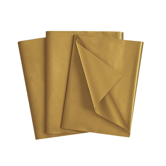 Pack of 30 Metallic Gold Acid Free 50 x 70cm Tissue Paper Sheets