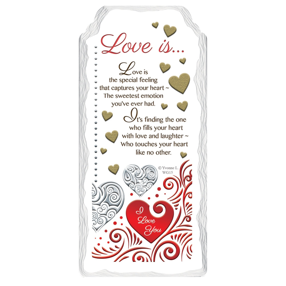 Love Is... Sentimental Handcrafted Ceramic Plaque