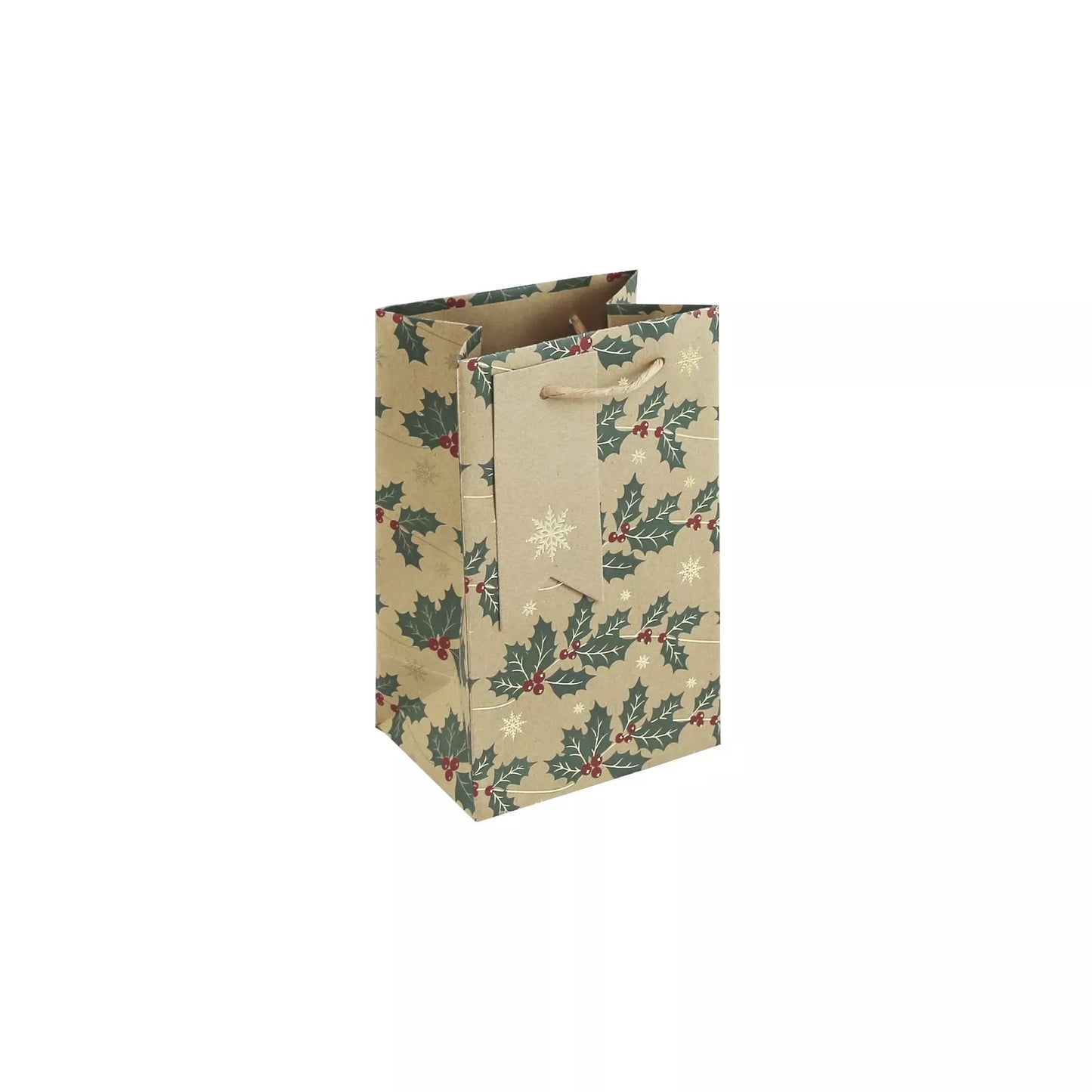 Kraft Holly Perfume Christmas Gift Bag