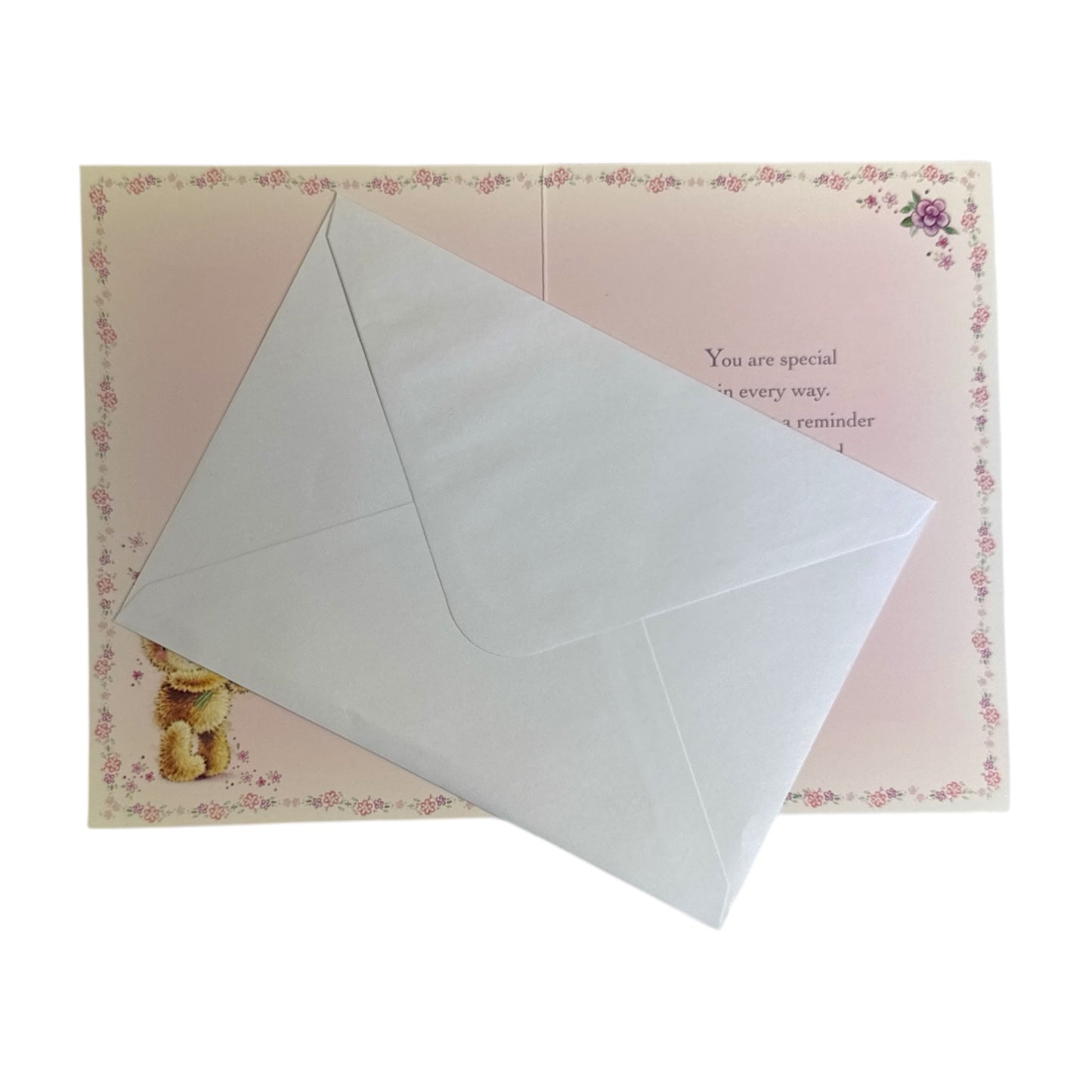 To A Special Mummy Teddy Holding Bouquet Design Mother's Day Card