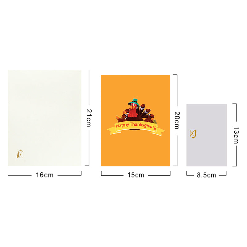 Harvest Wishes Thanksgiving 3D Pop Up Greeting Card