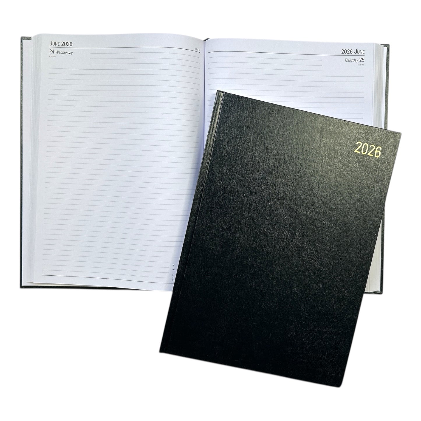 Janrax 2026 A4 Day Per Page Black Desk Diary