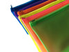 6 x Assorted Frosted Colour 8x5" Pencil Cases - See Through Exam Clear Translucent