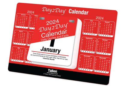 Single 2024 Day To Day Tear-off Desktop Calendar