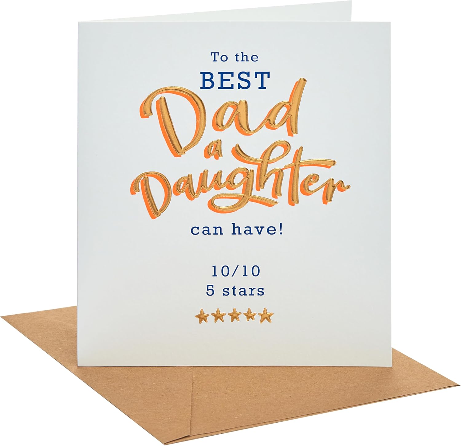 Hand Lettering Design To Dad From Daughter Father's Day Card– Choice ...