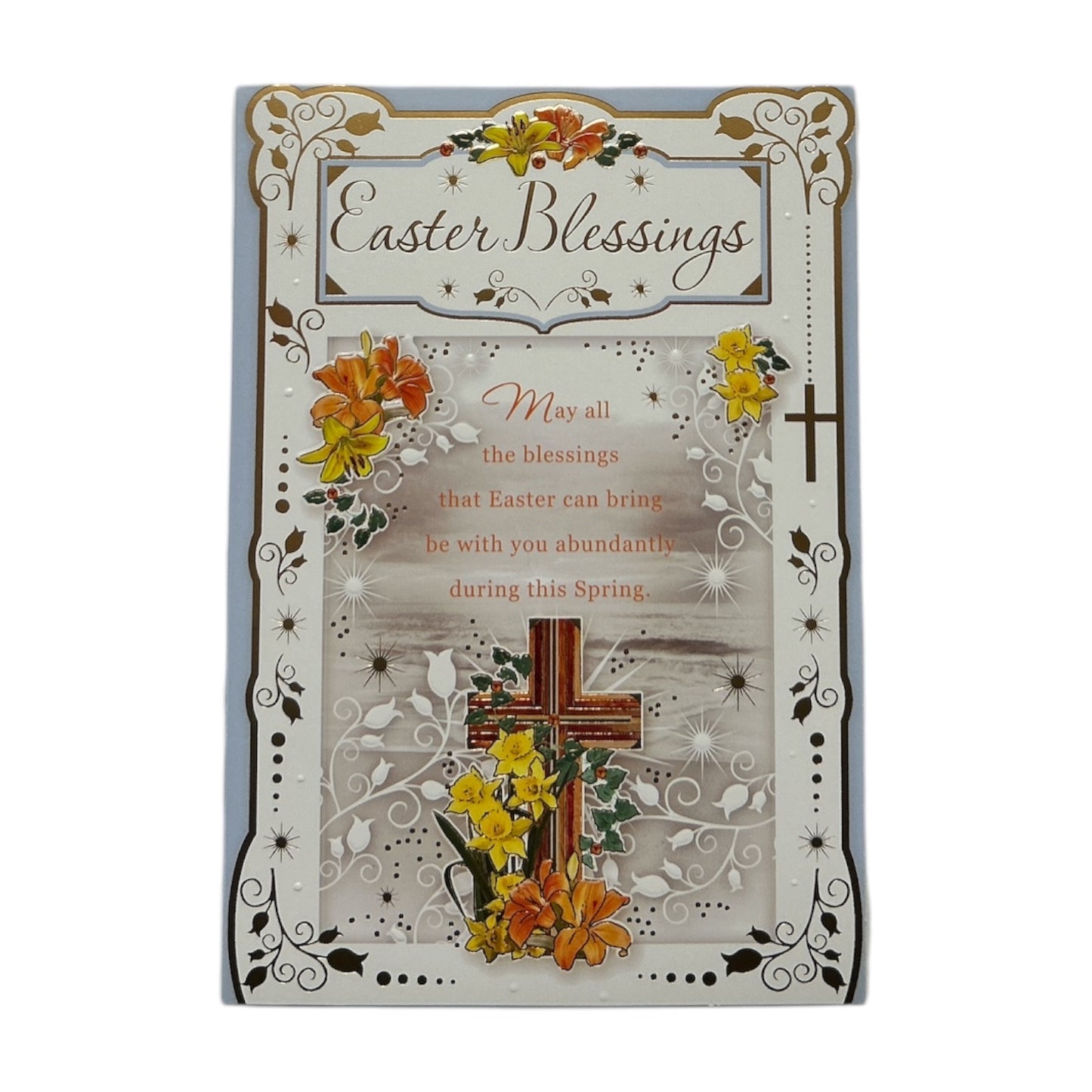Easter Blessings Traditional Religious Greeting Card