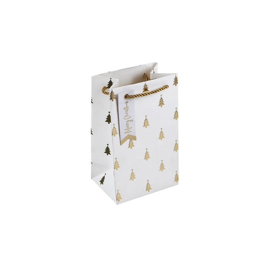 Gold Embossed Christmas Tree Perfume Gift Bag
