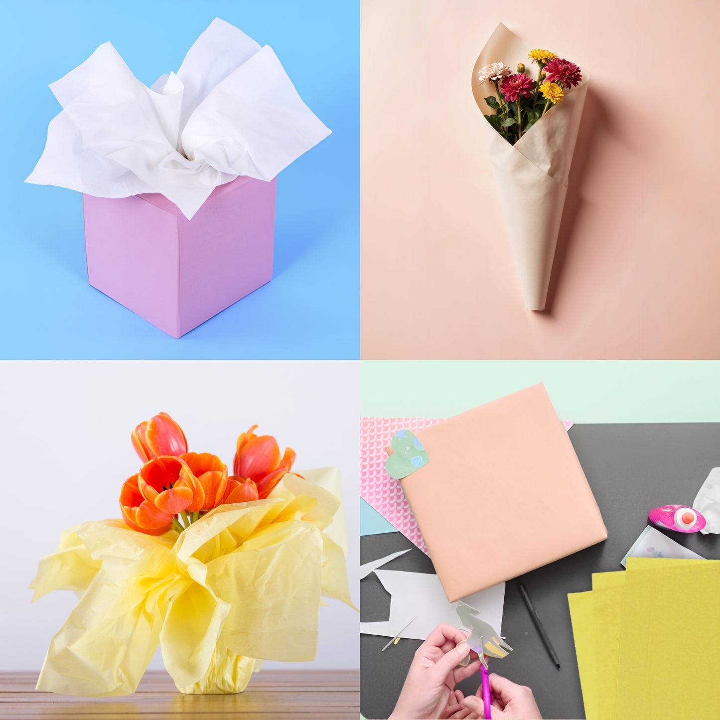 Green Tissue Paper 500 x 750mm 480 Sheets Per Ream - Ideal for Gift Wrapping and Flourists