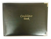 Memory Book / Book of Condolence with Gold Metal Corners - Black
