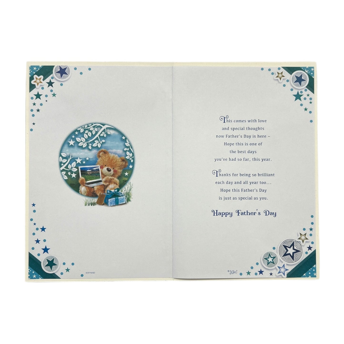 Especially For You Teddy With Laptop Design Father's Day Card