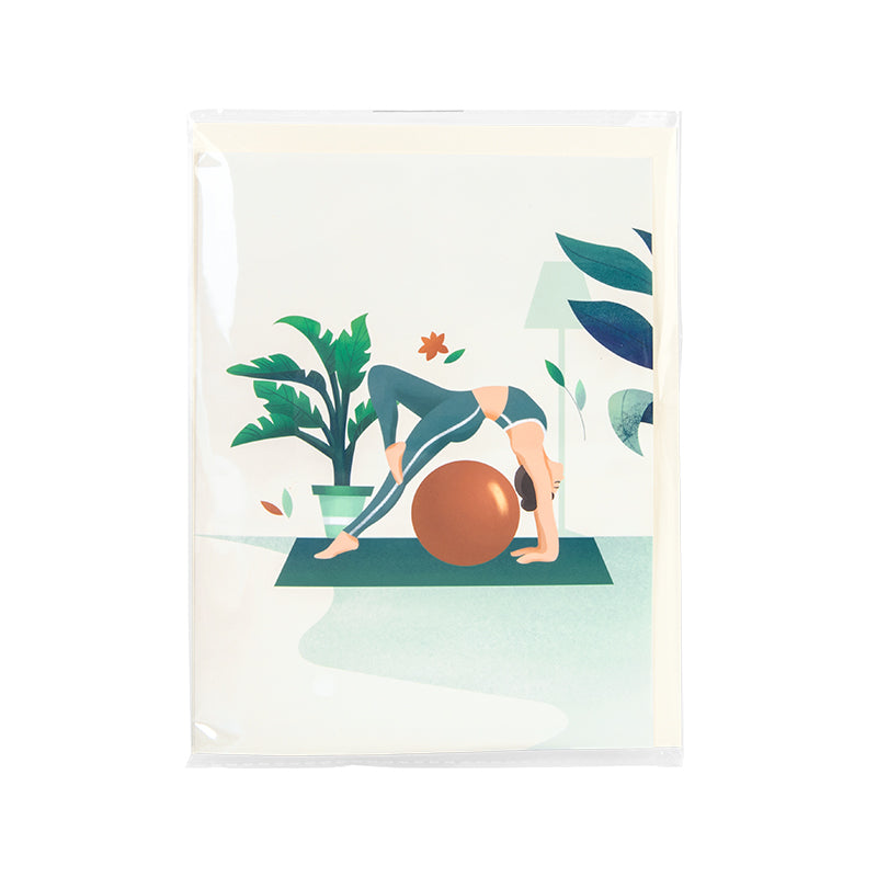 Breathe & Balance 3D Pop Up Yoga Studio Scene Greeting Card