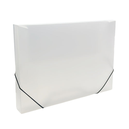 A4 Clear Box File with Elastic Closure