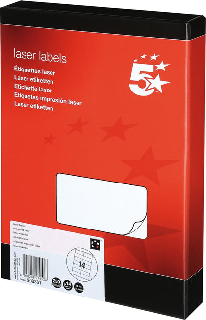 Pack of 3500 99.1x38.1mm White Multipurpose Laser Labels