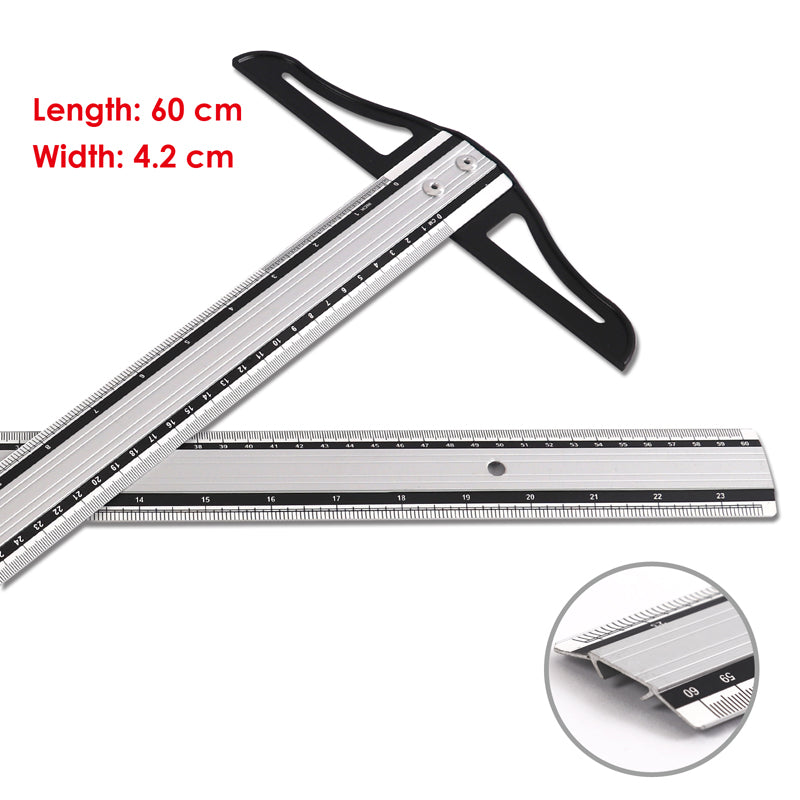 60cm Aluminium T-Square Ruler– Choice Wholesale