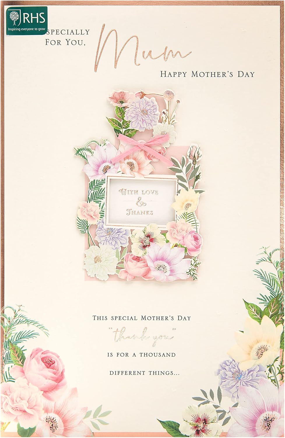 Perfume Bottle Design For Mum Mother's Day Large Card