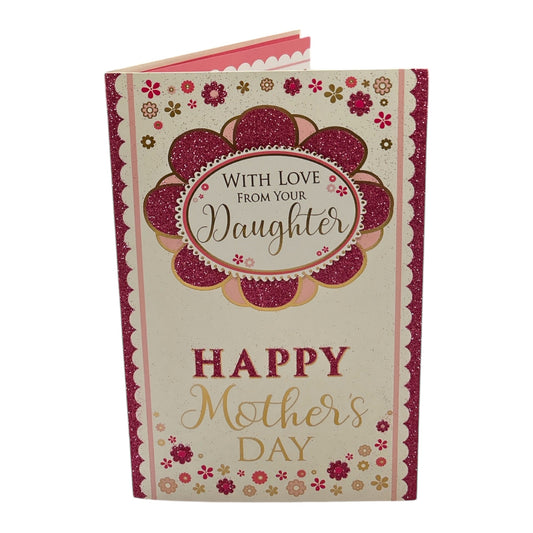 With Love From Your Daughter Flower Head Design Mother's Day Boxed Card
