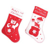 Baby's 1st (First) Christmas Stocking Snowman Design with Heart Shaped Front Pocket