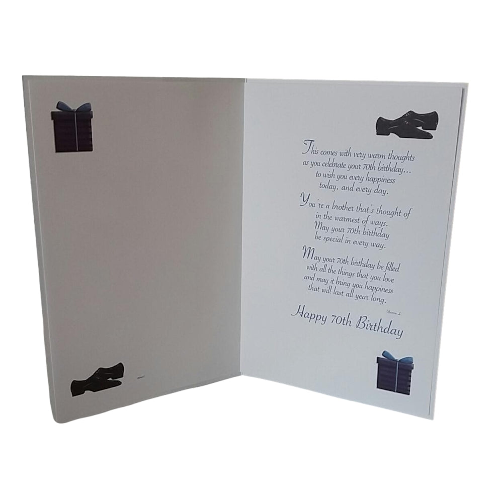 For You Brother Happy 70th Birthday card
