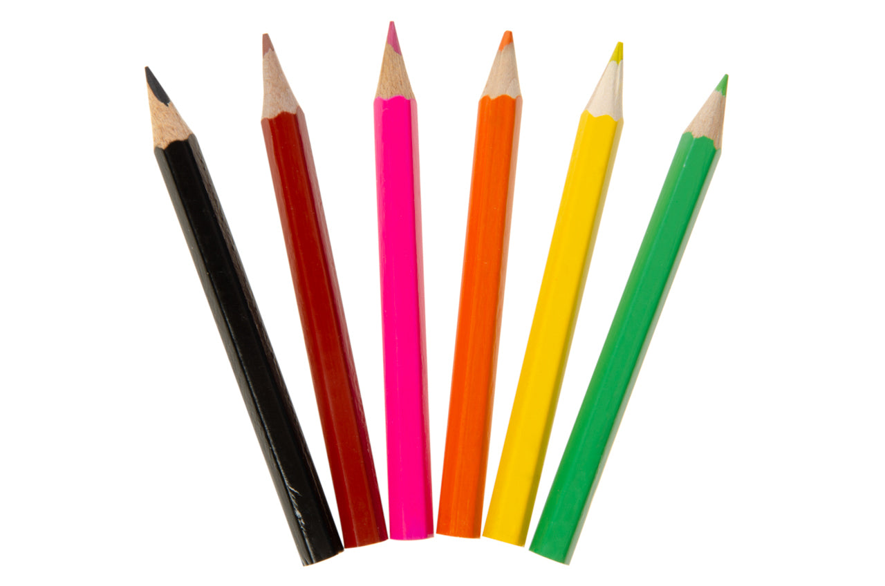 6 Pieces Wild Animals Colored Pencils 9cm