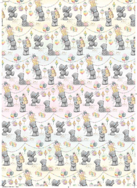 Me to You Birthday Gift Wrap 2 Paper and 2 Gift Tag