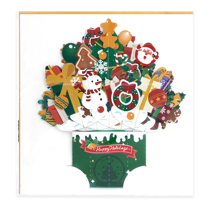 Holiday Magic Xmas Cheer 3D Pop Up Christmas Card