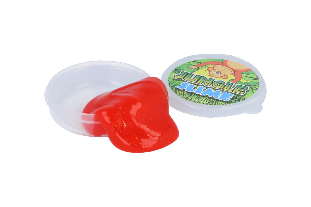 Pack of 12 Jungle Animal Slime Tubs - Pocket Money Toys Party Bag Filler