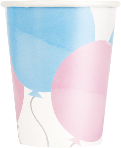 Pack of 8 Gender Reveal Party 9oz Paper Cups
