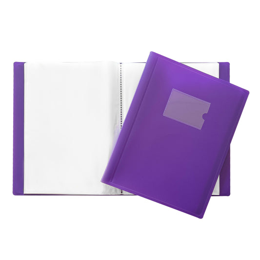 A4 Purple Flexible Cover 80 Pocket Display Book