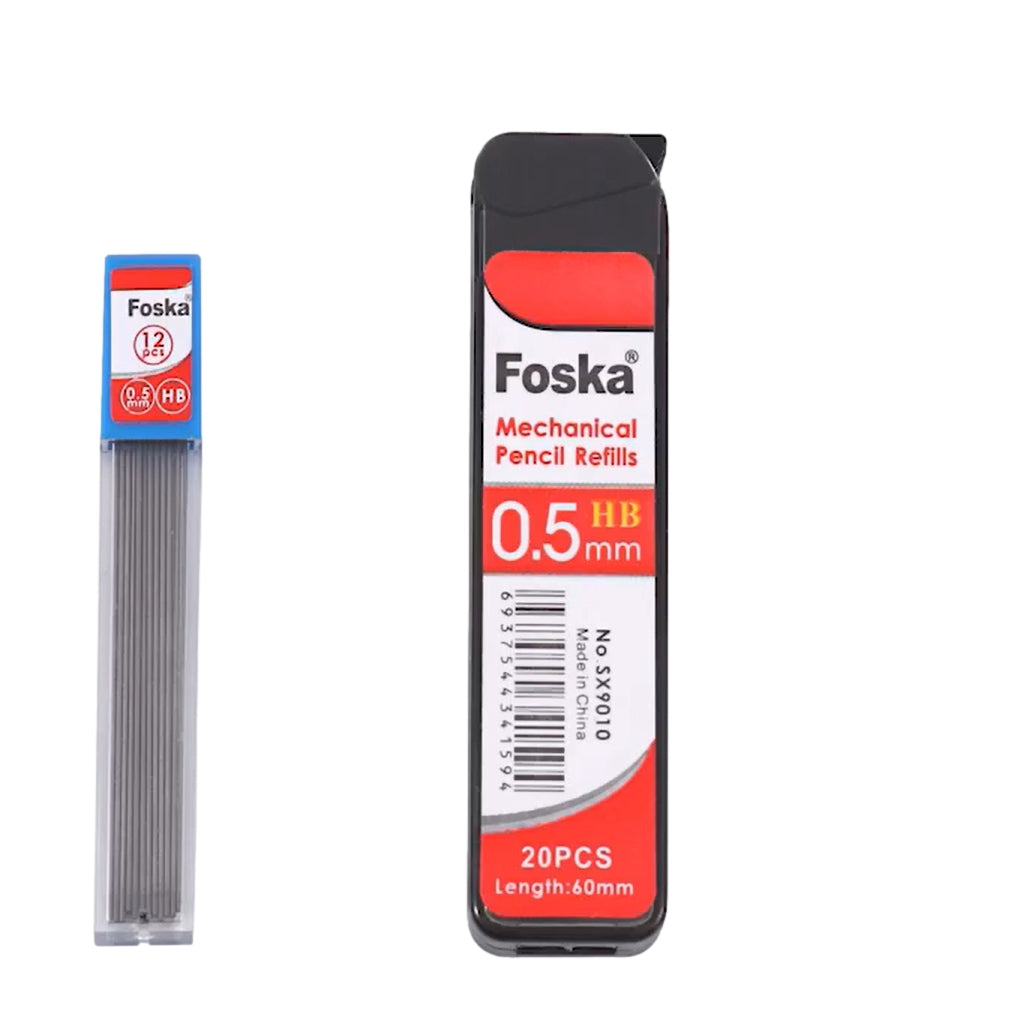 12 Tubes of 0.5mm Mechanical Pencil HB Black Lead Refills