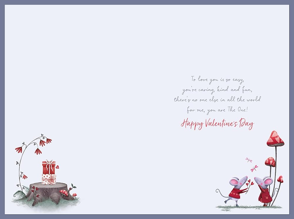 Mice Dancing Under Mushroom Someone Special Valentine's Day Card