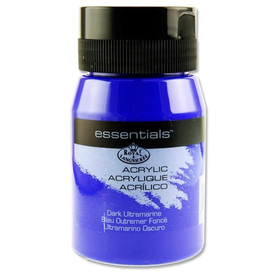 Dark Ultramarine Blue 500ml Essentials Acrylic Pot by Royal & Langnickel
