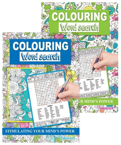 Single A4 48 Pages Colouring Word Search Book