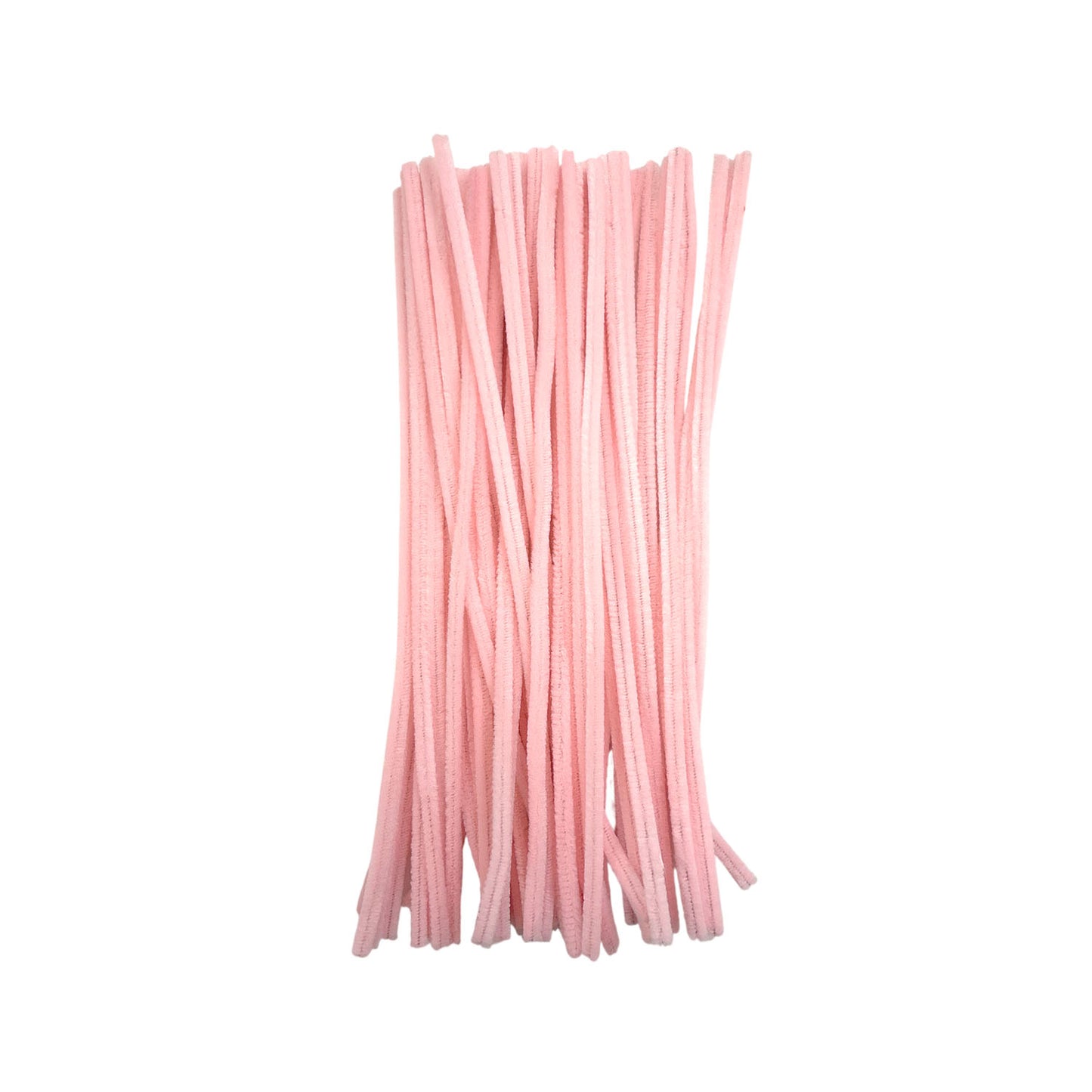 Pack of 50 Light Pink Coloured Pipe Cleaners 30cm x 6mm Craft Chenille Stems