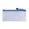 Pack of 12 DL Blue PVC Mesh Zip Bags