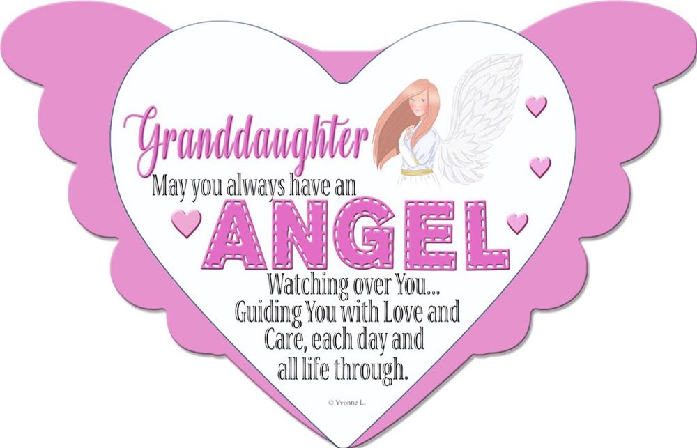 GRANDDAUGHTER Angel Heart Design Plaque