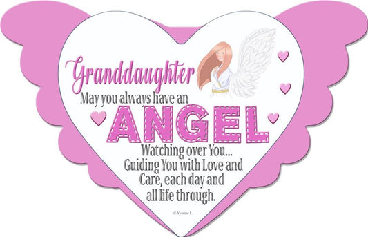 GRANDDAUGHTER Angel Heart Design Plaque