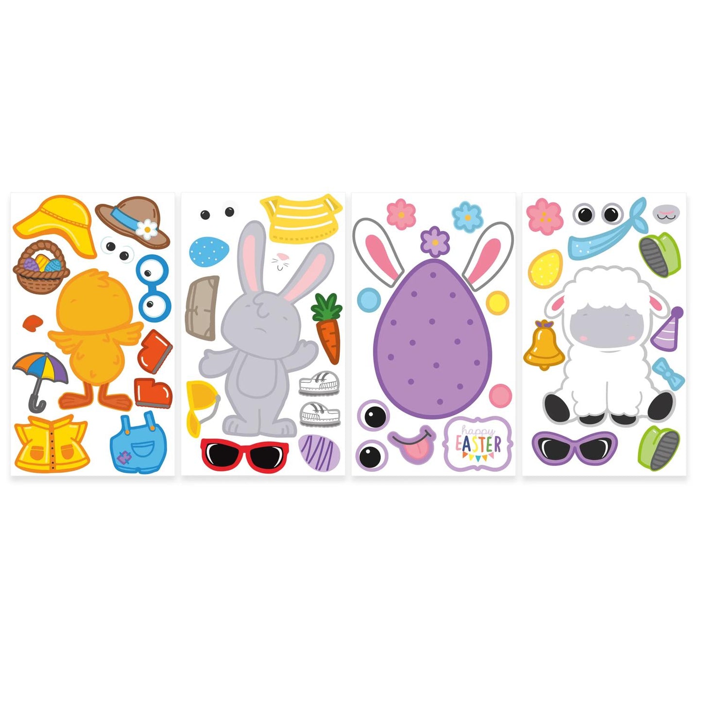 Make Your Own 100 Cute Easter Character Stickers