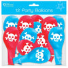 Pack of 12 Printed Party Ballons - Pirates