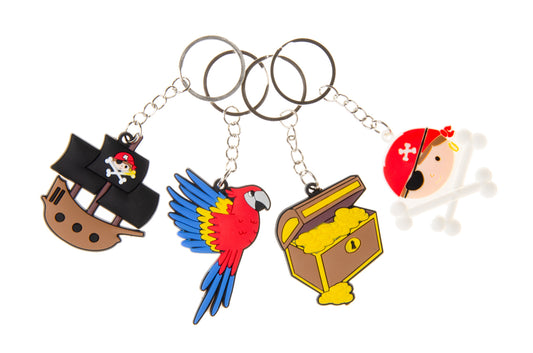 Pack of 12 Pirate Theme Keychains