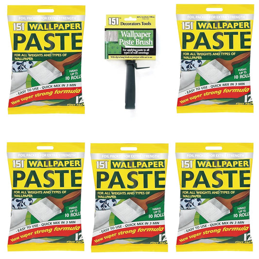 151 Wallpaper Paste & Paste Brush 5 x 12 Pint