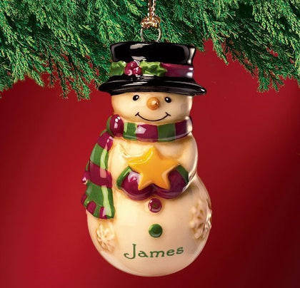 Personalised Snowman - Christmas Decorations - Gift Ornament - James