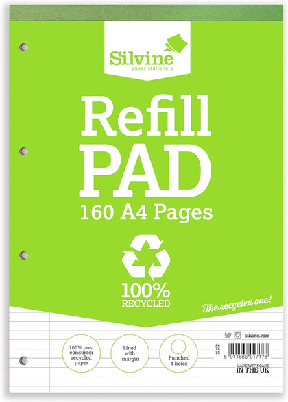 A4 160 Pages Ruled Feint with Margin Refill Pad