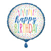 Silver Style Birthday Foil Balloon 18"