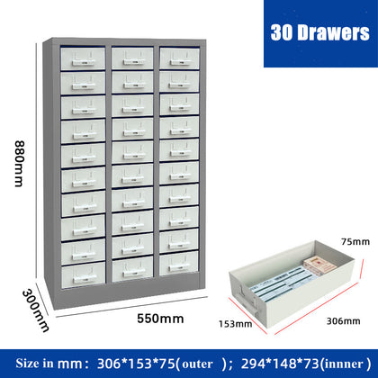 Steel 30 Drawers Parts Cabinet
